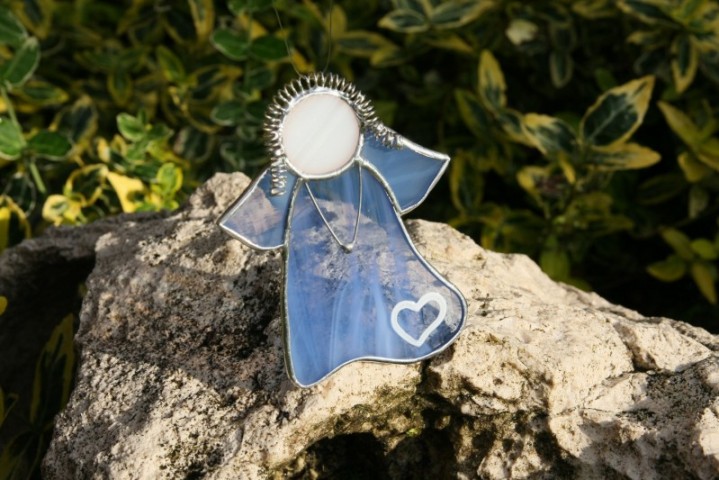 Angel blue with heart - Tiffany jewelry