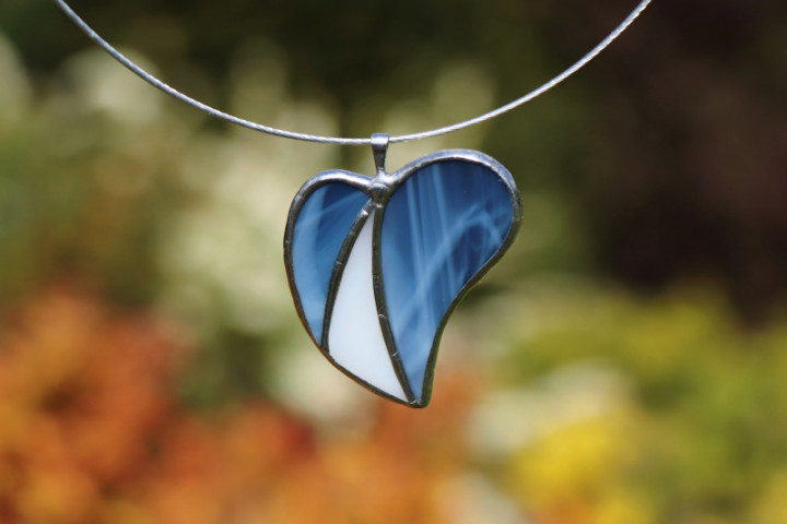 jewel heart blue and white - Tiffany jewelry
