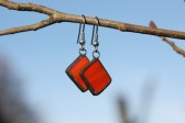 earrings red with patina - Tiffany jewelry