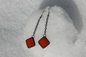 earrings good mood orange and red - Tiffany jewelry