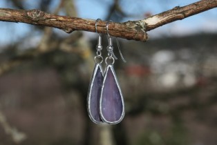 earrings purple long - Tiffany jewelry