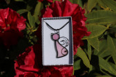 pink cat in a gift box - Tiffany jewelry