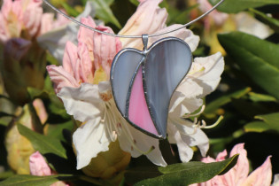 jewel heart pink and gray - Tiffany jewelry
