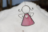 little angel with a pink heart  - Tiffany jewelry