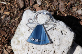 little angel with blue flowers  - Tiffany jewelry