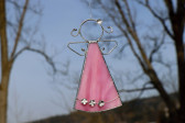 pink angel with flowers  - Tiffany jewelry
