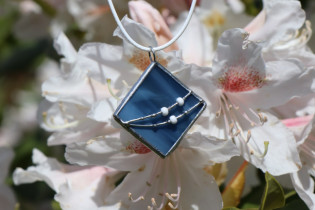 jewel white with blue - Tiffany jewelry